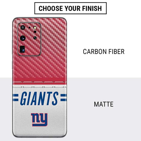 NFL New York Giants White Striped Galaxy S20 Ultra 5G Skin
